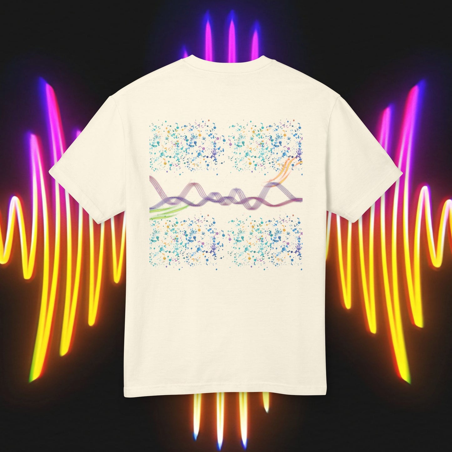 KS.Production Cotton Tee Splash Back (Unisex) Faded Cream
