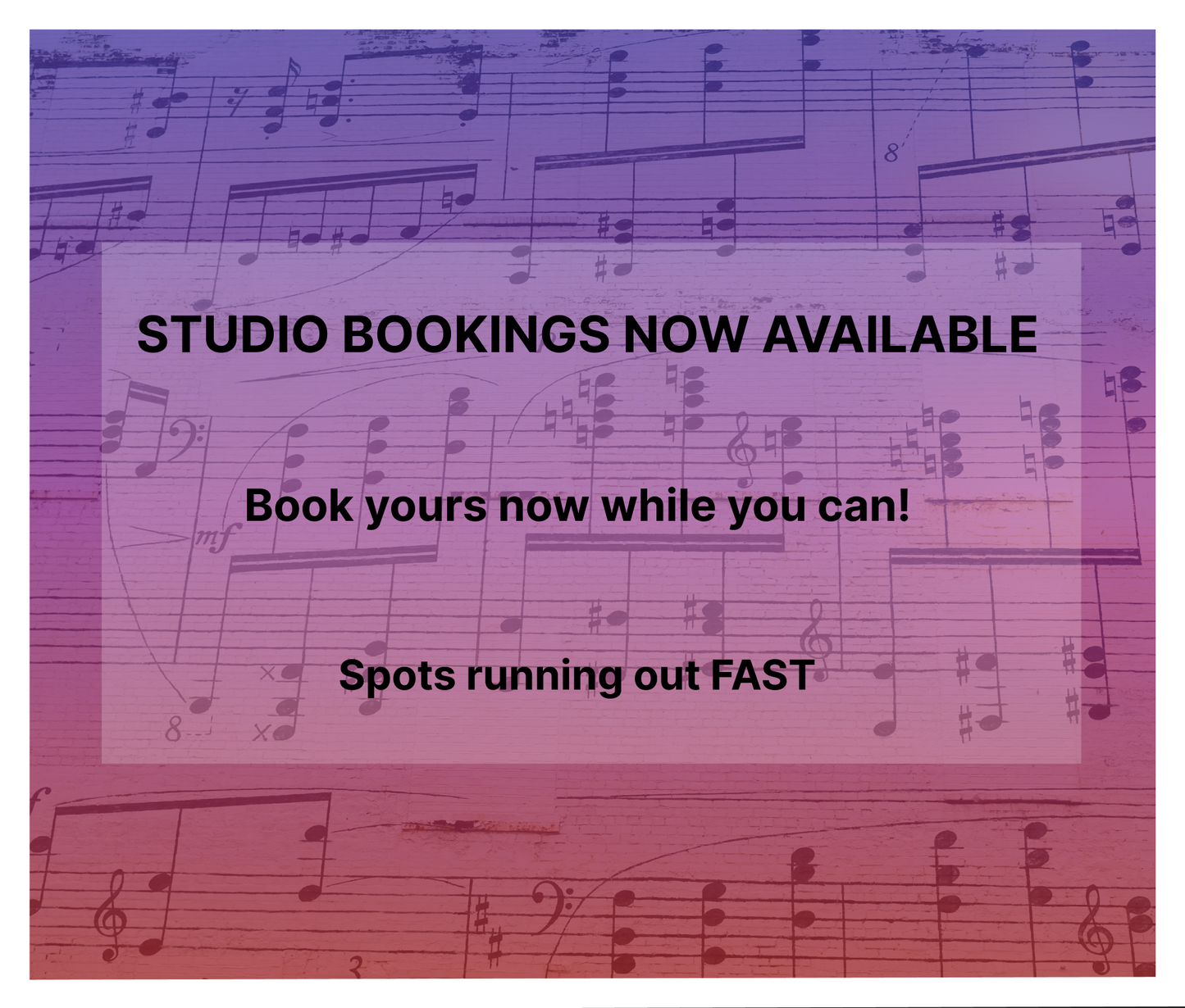 Studio Bookings